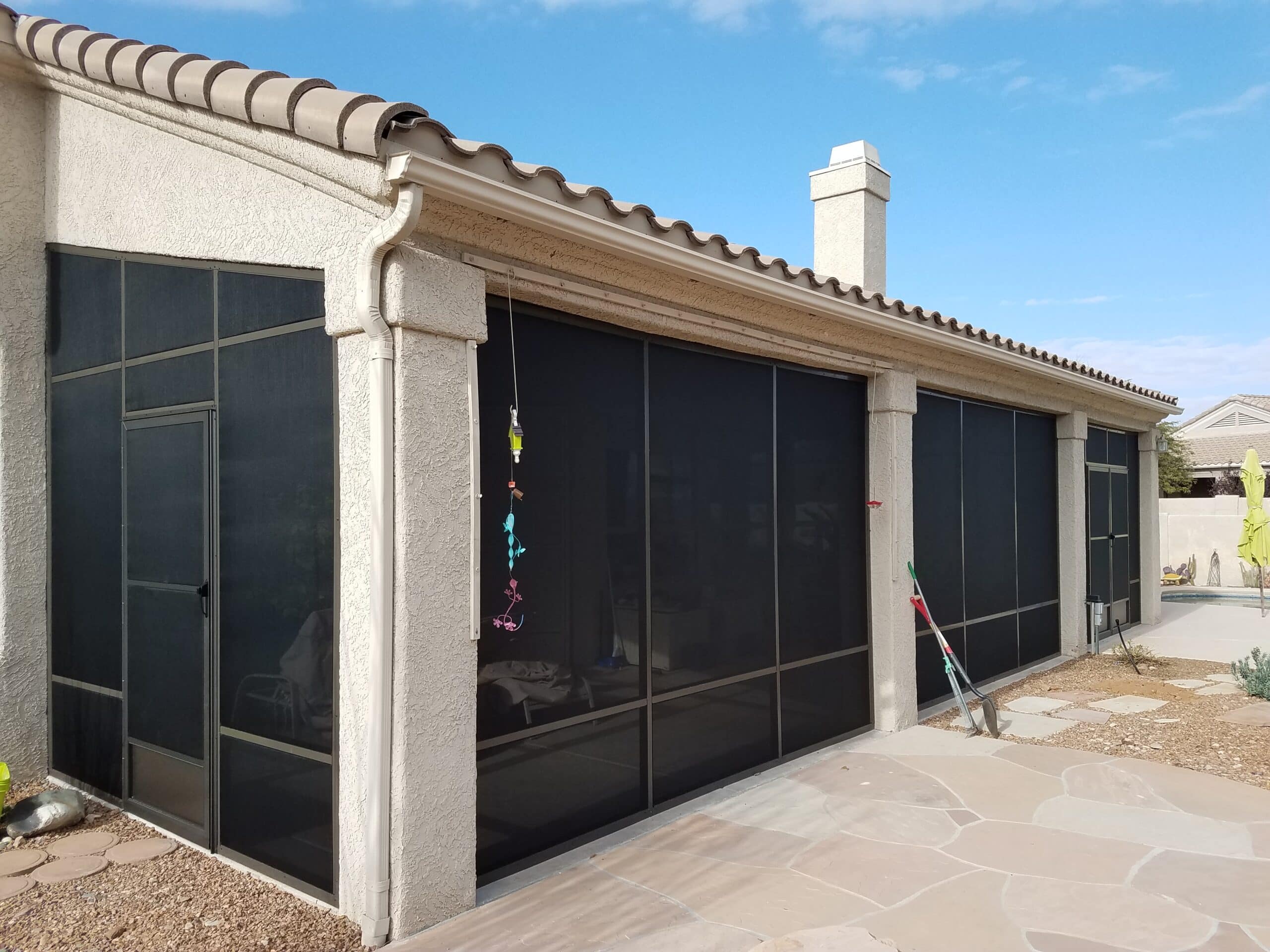 Aluminum-framed enclosure attached to a Tucson, AZ home